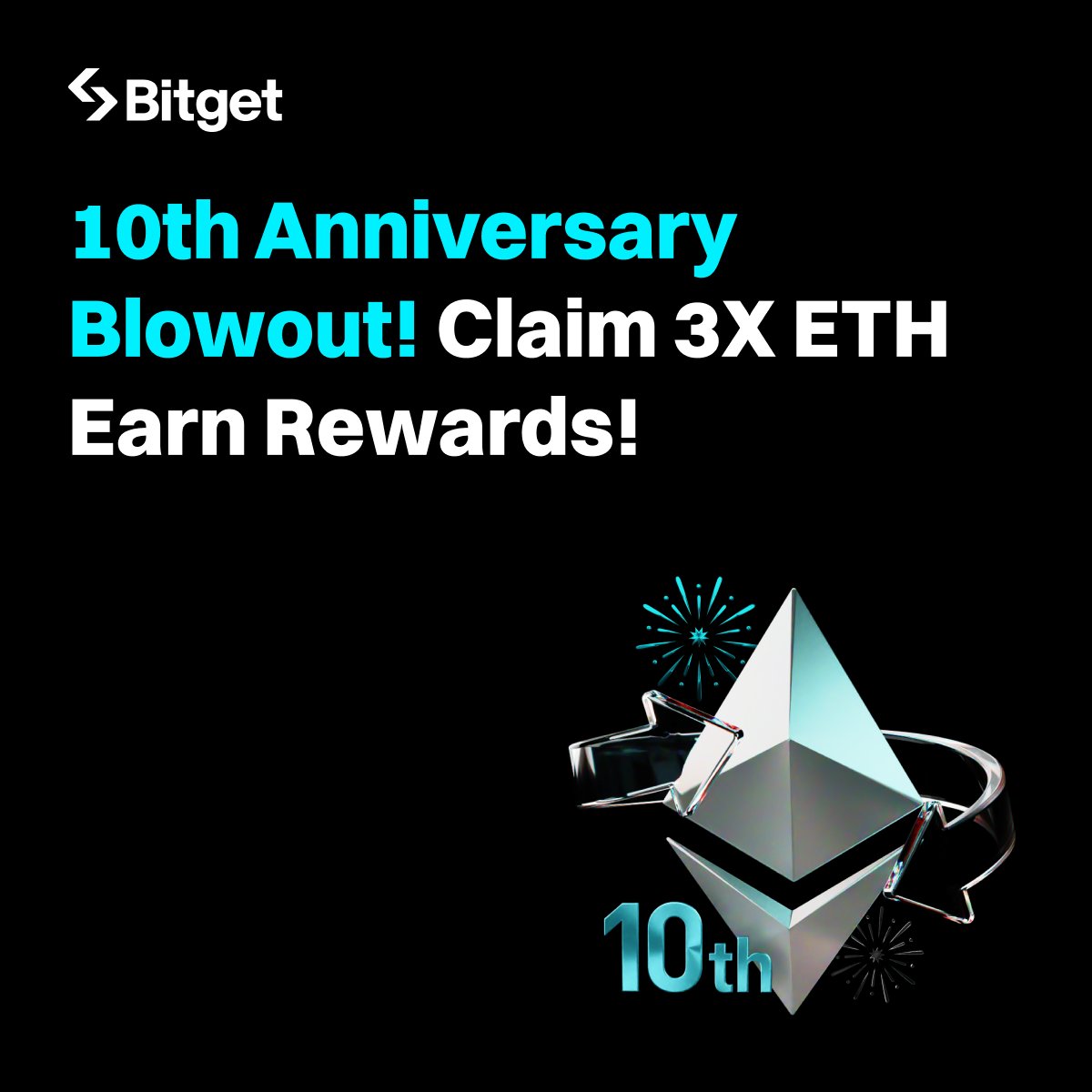 BitgetIndia's tweet image. 10 years of $ETH, and we’re celebrating YOU! 🎉
Enjoy 3x limited-time rewards — Simple Earn, VIP Boost, and Dual Investment APR 500%+ till Aug 6, 2025.
👉 bitget.site/events/activit…