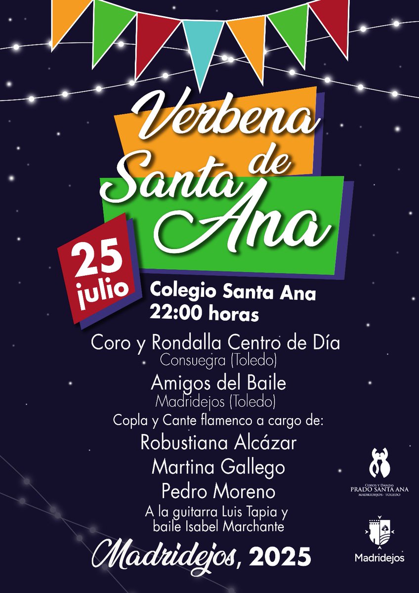 Saboraocio's tweet image. Festividad en honor a Santa Ana, #madridejos
.
Actuaciones del Coro y Rondalla Centro de Día de Consuegra, Amigos del Baile de Madridejos, Copla y cante flamenco... Más información y planes en #Saboraocio 👉👉👉 cutt.ly/8tS66uD @famimadridejos @jov_pmadridejos
