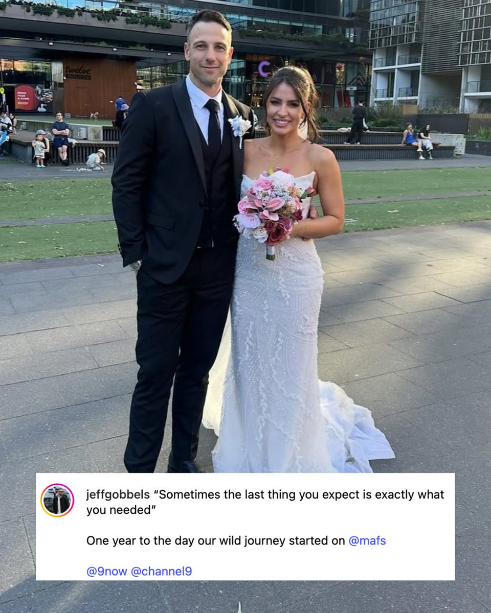 sodramaticpod's tweet photo. MAFS might not have the best track record, but Rhi and Jeff are defying the odds! One year strong, and we’re rooting for forever 🥹

#MAFS #MAFSAU #SoDramatic https://t.co/PYAycq5oGb