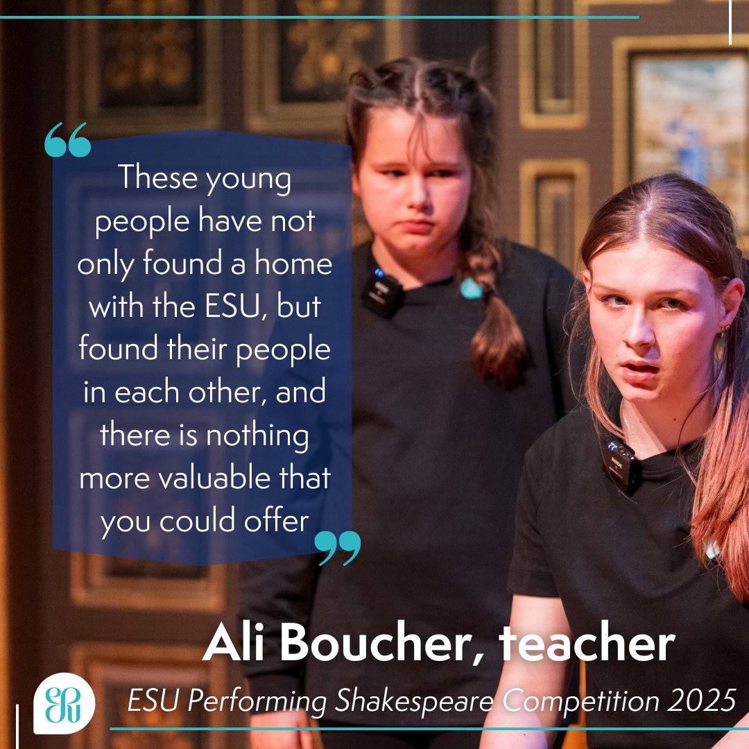 💫 Finding your people, and your voice — it’s what every young person deserves.💫

Registration for 2025-26 ESU competitions is open, register today at esu.org/competitions/

#ESU #theESU #ESUCompetitions #ESUMace #ESUPublicSpeaking #ESUShakespeare #Oracy