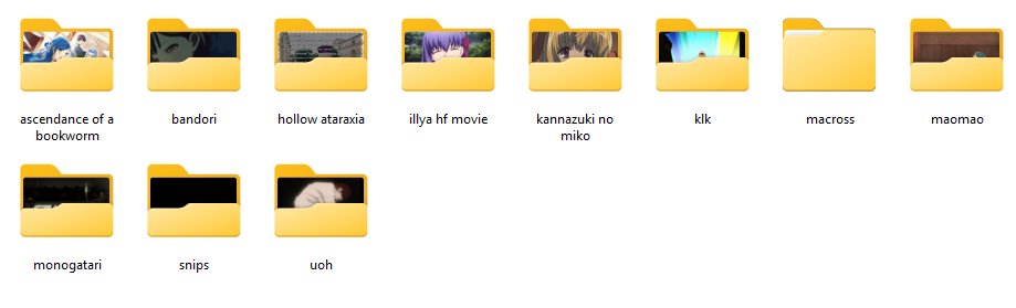 prototypell's tweet image. finally tidied the screenshots folder. theres like 4000 in here and most of them r the monogatari one lol