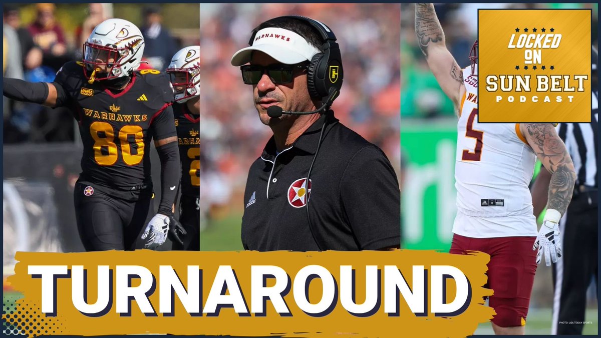 Schultzycast's tweet image. Locked On Sun Belt 🚨New Episode🚨
🏈@ULM_FB's @bryantvincent44 started from scratch when he took over & turned around the Warhawks
🏈@billypullen5 - Need to focus on each game
🏈@NateSullivanJr - Can be a big part of the offense
LINKS⬇️ #SunBeltMediaDays #SunBeltFB