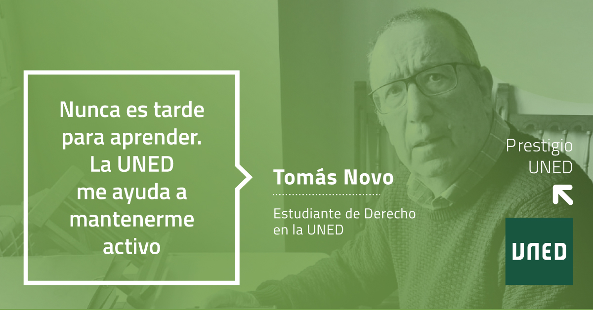 UNEDMadrid's tweet image. ¡Nunca es tarde para aprender! 📚
Tomás Novo, estudiante de Derecho en la UNED, lo tiene claro.
¿Quieres dar un nuevo paso en tu vida? Las matrículas en UNED Madrid están abiertas hasta el 22 de octubre. ¡No te quedes fuera! 🙌