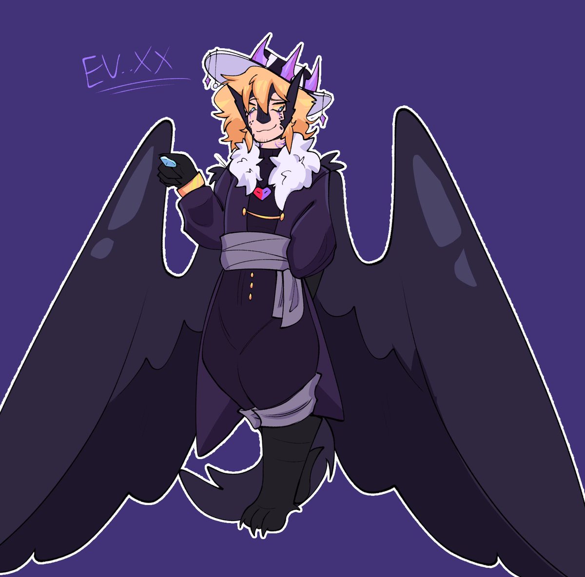 EvermoonXX's tweet image. Greedy King!Philza AU design.

An AU of mine where the EnderKing manages to break his way into Origins, and influence O!Phil with a few promises ;3

[RTs appreciated]

(Please it’s 4am rn 😭🙏)

#philzafanart #originssmp #enderkingfanart