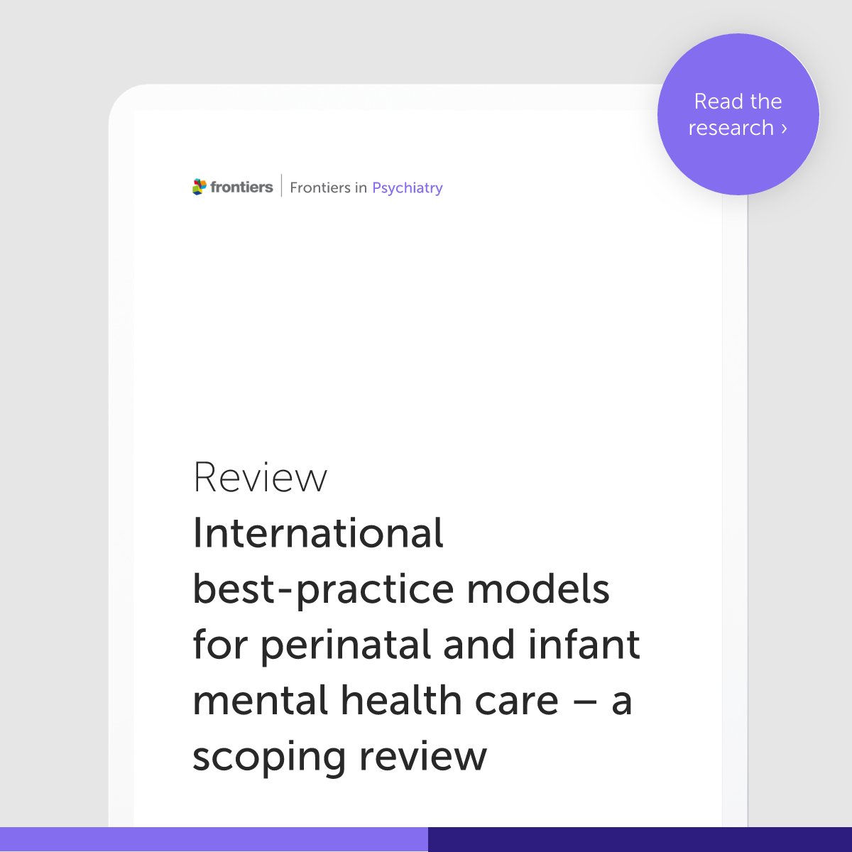 New research article 📄 - International best-practice models for perinatal and infant mental health care – a scoping review #openaccess 

doi.org/10.3389/fpsyt.…