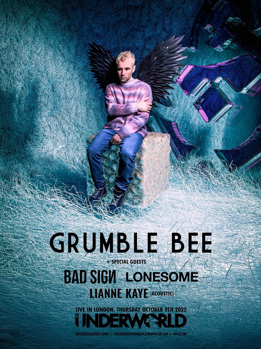 GrumbleBeeUK's tweet image. Guests added 🙋🎟️ link.dice.fm/GrumbleLDN // @BadSignBand @LonesomeBandUK @LianneKayeMusic at @TheUnderworld