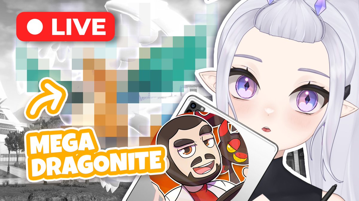 Se vi ha fatto schifo MEGA DRAGONITE stasera lo ridisegnerò con Dadrake! 
🔴 Twitch
🕛 20:00

#vtuber #vtuberita