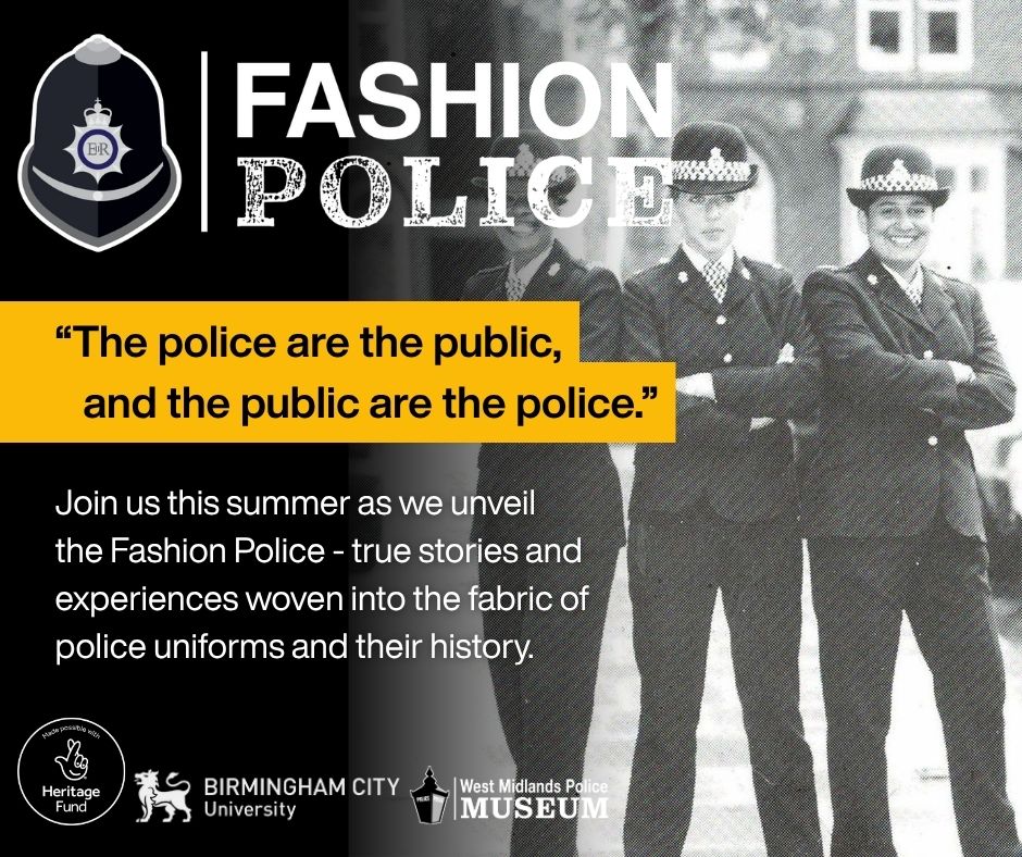 WMPHistory's tweet image. ✨ NEW EXHIBITION ✨ 

We&apos;ve kicked off the summer holidays in a big way, with the launch of our brand new exhibition Fashion Police: uniforms through the ages!

Explore the history woven in to every stitch this summer at West Midlands Police Museum!
orlo.uk/sX2fv