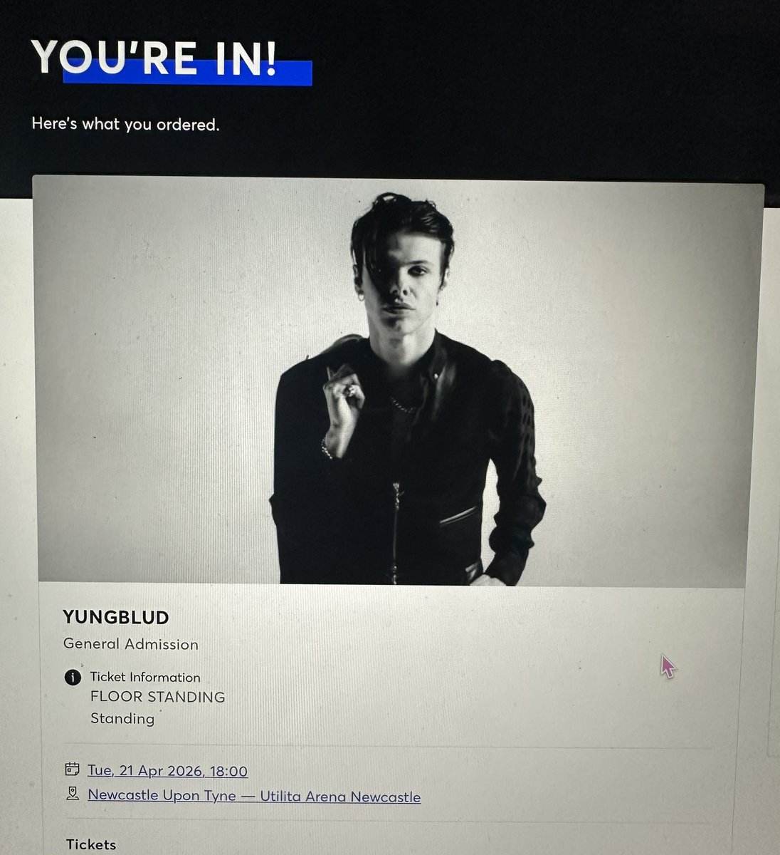 harrysbleach's tweet image. one more show won’t hurt xxx (see u on the whole uk and ireland leg pooks @yungblud )