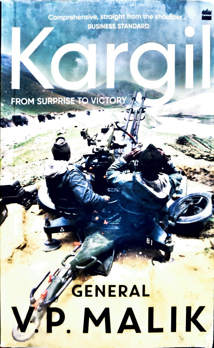 1Avichal's tweet image. Diving back into "Kargil: From Surprise to Victory" by General @Vedmalik1 as #KargilVijayDiwas approaches. The book captures the grit, strategy, and unmatched valour of our soldiers in the icy heights in 1999. Time to relive India’s triumph against all odds. 🪖🇮🇳