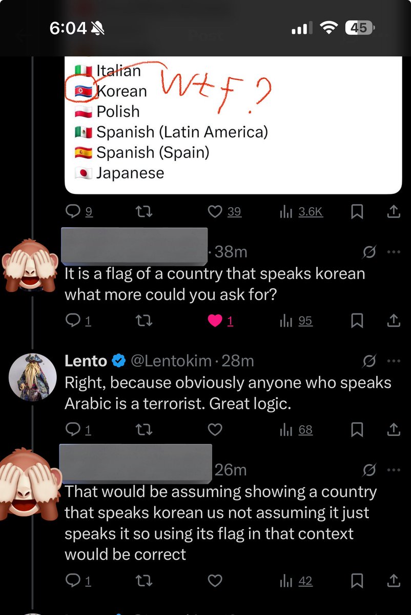 Lentokim's tweet image. 뭘 좀 아는 척 지껄이지 마라 멍청한 놈아 ㅋㅋ
북한이랑 남한이 같은 언어 쓴다고 북한 국기 써도 된다고? 그럼 너가 한번 북한 가서 배틀필드 해봐라. 어떻게 되는지 나도 궁금하니까 ㅋㅋ
다음에 너의 나라에서 아랍어 지원하는 게임 나오면 ISIS 깃발 쓰는 것도 꼭 잊지 말고~? 
😂😂😂