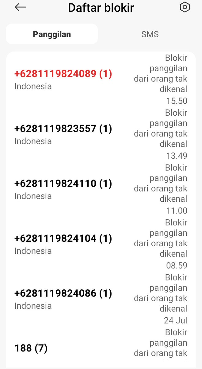 Setelah hampir sebulan senyap, sekarang mulai muncul lagi panggilan dr antah berantah

Cen asu tenan og