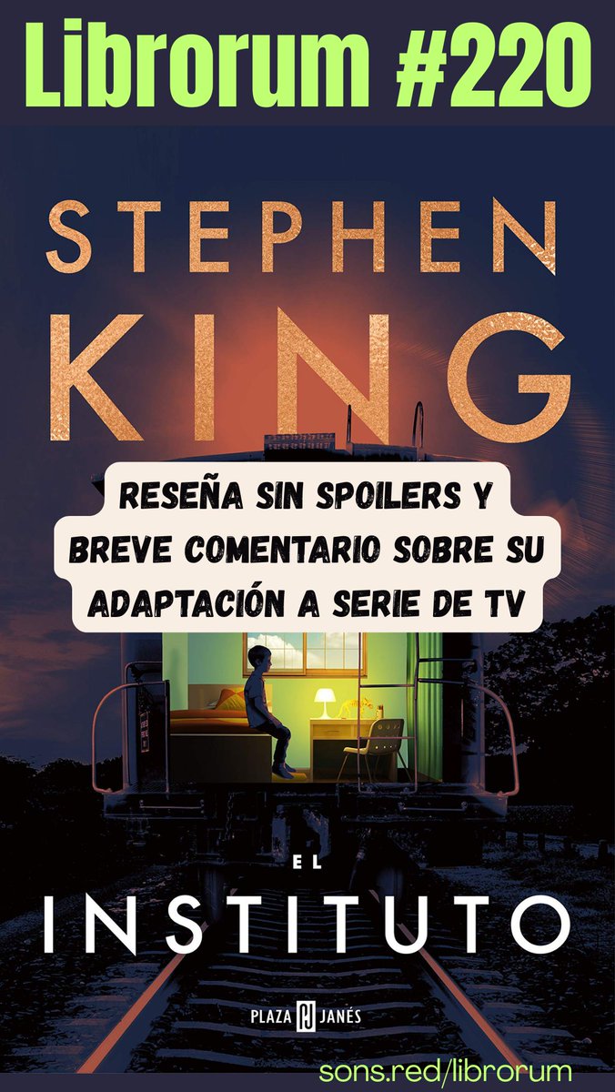 van_hessa's tweet image. 📚 Ya tenéis disponible, en @SonsPodcasts y en todas partes, el nuevo episodio de Librorum #podcast, en el que os doy mi opinión, sin spoilers, sobre El Instituto, de Stephen King (y también os hablo un poquito sobre la serie que lo adapta):
sons.red/librorum/2025/…