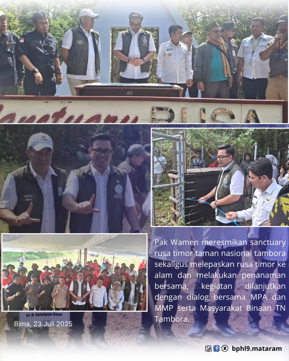 bpsilhkmataram's tweet photo. Semeton
Yuk kita intip kegiatan kunjungan kerja Bapak Wakil Menteri Kehutanan Republik Indonesia di Kabupaten Bima.
.
Ada kegiatan menarik apa aja ni semeton, yuk kita kepoin bareng- bareng. https://t.co/xCYhHFXt8E
