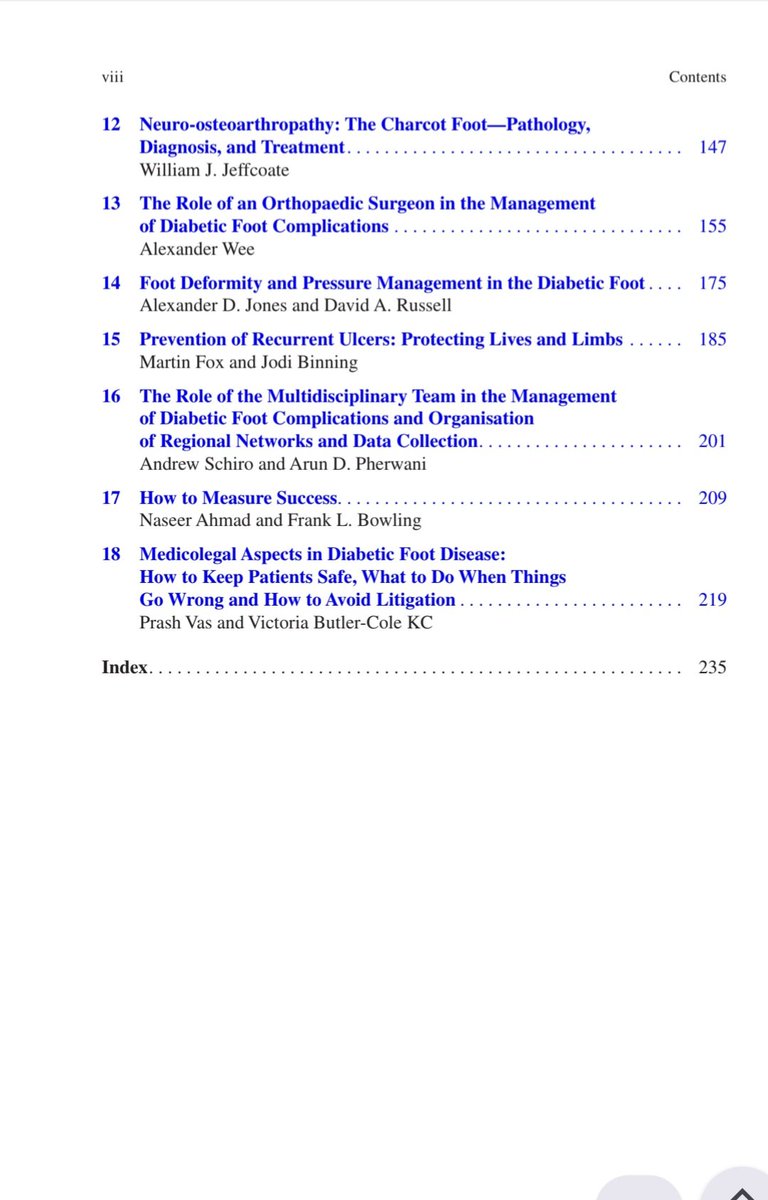 Vascular Surgery (@vascularsurgery) on Twitter photo This book aims to distill the best current care in the UK for patients with #DiabeticFoot complications.
Many of the chapter authors have served as distinguished members on the #TDFS faculty.
<a href="/VSGBI/">Vascular Society</a>
<a href="/RouleauxClub/">Rouleaux Club</a>
<a href="/asit/">asit</a>
<a href="/BOFAS_UK/">BOFAS</a>
<a href="/RoyColPod/">Royal College of Podiatry</a>
<a href="/ABCDiab/">ABCD Diabetes</a>
link.springer.com/book/10.1007/9… This book aims to distill the best current care in the UK for patients with #DiabeticFoot complications.
Many of the chapter authors have served as distinguished members on the #TDFS faculty.
<a href="/VSGBI/">Vascular Society</a>
<a href="/RouleauxClub/">Rouleaux Club</a>
<a href="/asit/">asit</a>
<a href="/BOFAS_UK/">BOFAS</a>
<a href="/RoyColPod/">Royal College of Podiatry</a>
<a href="/ABCDiab/">ABCD Diabetes</a>
link.springer.com/book/10.1007/9…