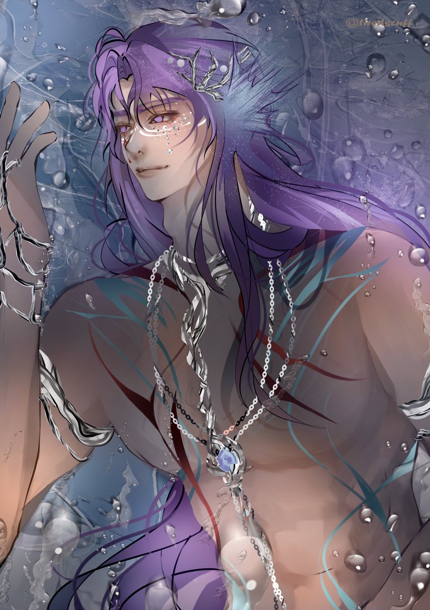 tiredscuff's tweet image. — “When the sea calls, you don’t say no”
Rafayel fanart in his natural habitat 🧜♂️✨
#LoveandDeepspace #Rafayel #Lads
#LoveAndDeepspaceFanart #RafayelFanart #Fanart #DigitalArt
#Merman #MermaidArt #恋与深空 #恋与深空同人 #拉斐尔 #拉斐尔同人