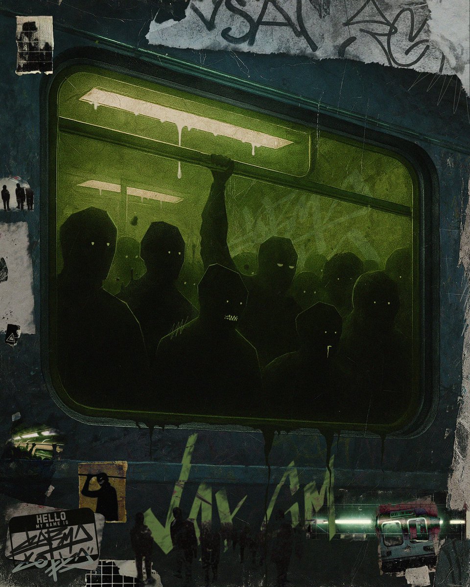 _karmakotta_'s tweet image. The metro as a confession.
One window - a hundred silent faces.
The light is rotting, the rails are in a circle,
and everyone chooses not to choose.
"8:35am"
7 editions 17 XTZ
skurpy.com/marketplace/co…