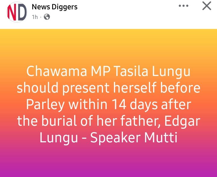 ChabzOfficial's tweet image. So even if the burial will next year after election Tasila can not report for work till then?