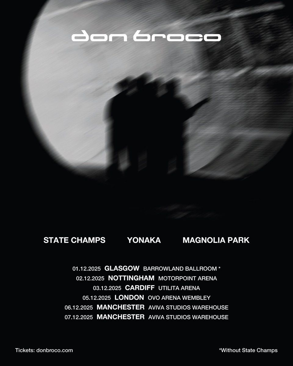 DONBROCO's tweet image. UNITED KINGDOM DECEMBER 2025

@state_champs @weareyonaka @magnoliaparkfl

ON SALE FRIDAY 1ST AUGUST