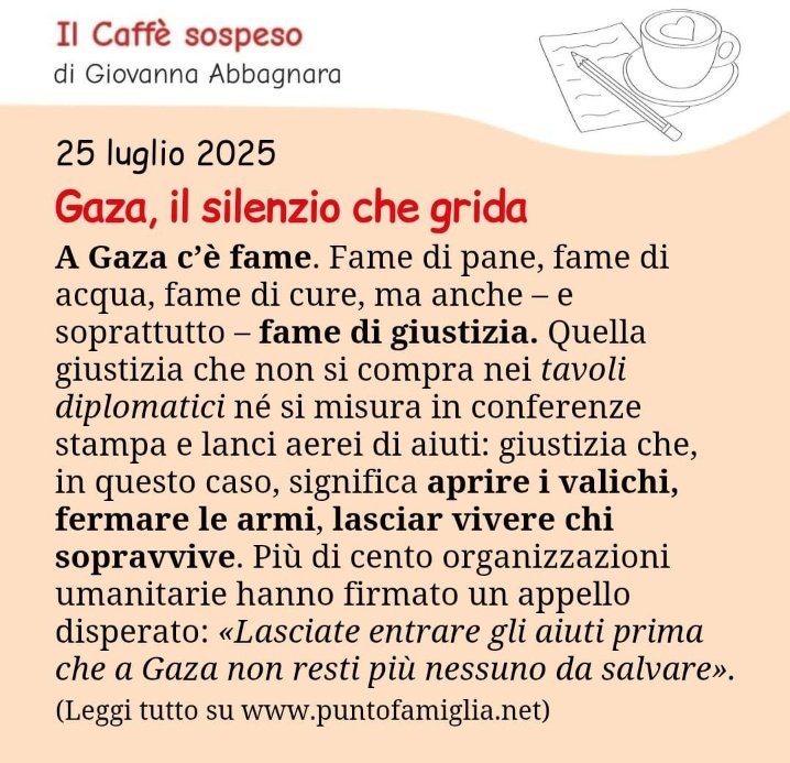 "Lasciate entrare gli aiuti prima che a Gaza non resti più nessuno da salvare."

Appello di più di 100 organizzazioni umanitarie.