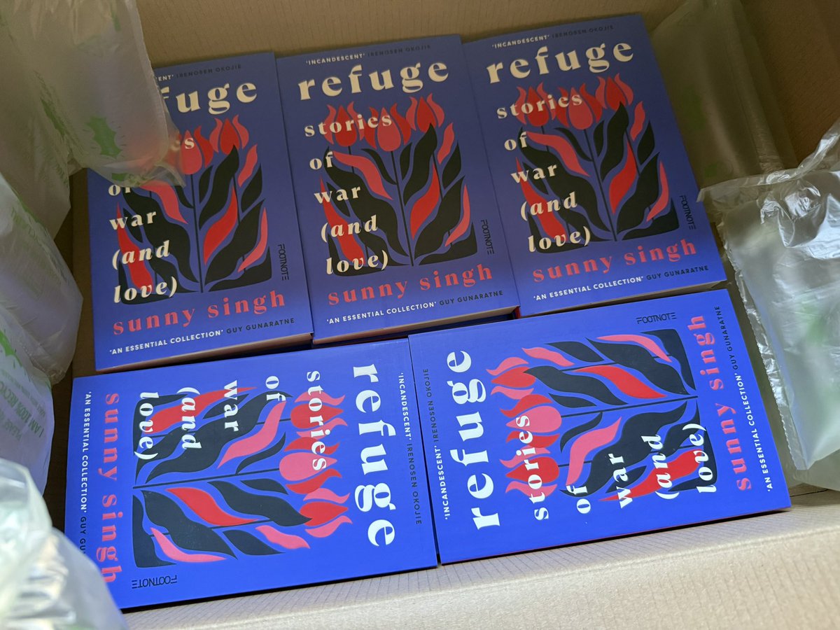 Sunny Singh (@profsunnysingh) on Twitter photo No unboxing video but…..They are HERE!!!! Finished copies of my latest book, #Refuge: Stories of War (and love). And they are GORGEOUS!
Thank you <a href="/WeAreFootnote/">Footnote Press</a> and esp my editor Serena Arthur for the courage and conviction to publish this book 🙏🏽
Out on 7 August! No unboxing video but…..They are HERE!!!! Finished copies of my latest book, #Refuge: Stories of War (and love). And they are GORGEOUS!
Thank you <a href="/WeAreFootnote/">Footnote Press</a> and esp my editor Serena Arthur for the courage and conviction to publish this book 🙏🏽
Out on 7 August!