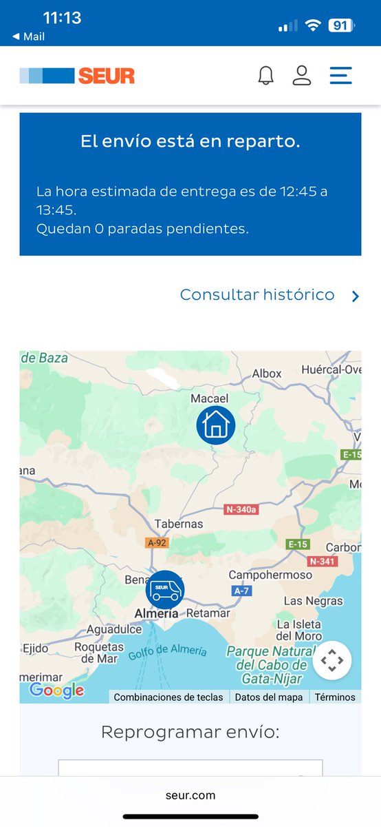 rciromero's tweet photo. ¿Queréis ver cómo @SEUR se vuelve a marcar la cagada del día ?
Hoy viernes está en reparto con hora estimada de entrega y 0 paradas pendientes antes, lo que significa que uno de los maravillosos repartidores va a ahorrarse el viaje y poner que estoy AUSENTE. 
#Seur https://t.co/YpscL7Hksn