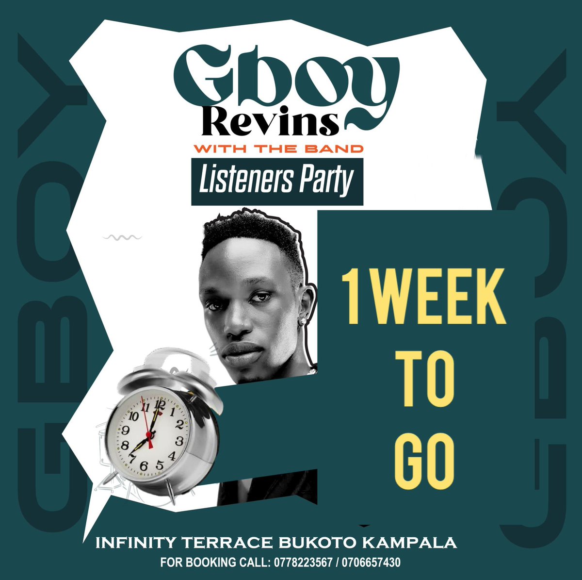 gboyrevins's tweet image. Exactly 7 days to the GBOY Listeners Party. ❤️ Drop a heart if you are coming through