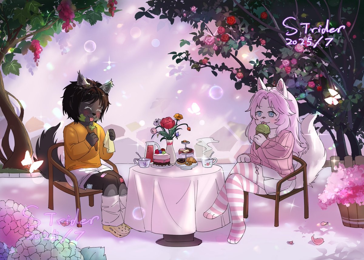 Strider01112's tweet image. First ship art with natural scence commission!!#Commission #shipart #furryartist