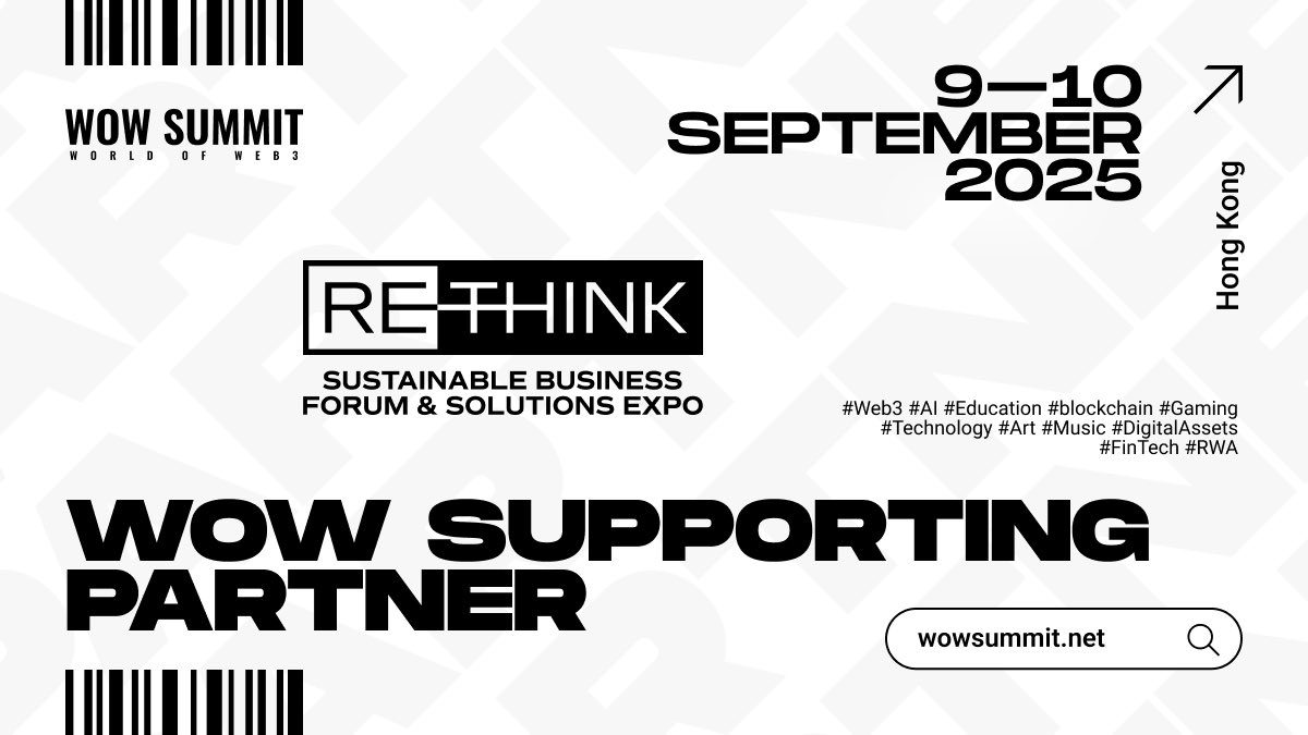 WOW Summit (@wowsummitworld) on Twitter photo Strategic Partnership Announcement
We’re proud to announce our partnership with <a href="/ReThink_HK/">ReThink HK</a> — Hong Kong’s leading platform for sustainable business innovation and collaboration!
🤝 As part of this exciting collaboration, WOW Summit is now officially recognized as a Supporting Strategic Partnership Announcement
We’re proud to announce our partnership with <a href="/ReThink_HK/">ReThink HK</a> — Hong Kong’s leading platform for sustainable business innovation and collaboration!
🤝 As part of this exciting collaboration, WOW Summit is now officially recognized as a Supporting