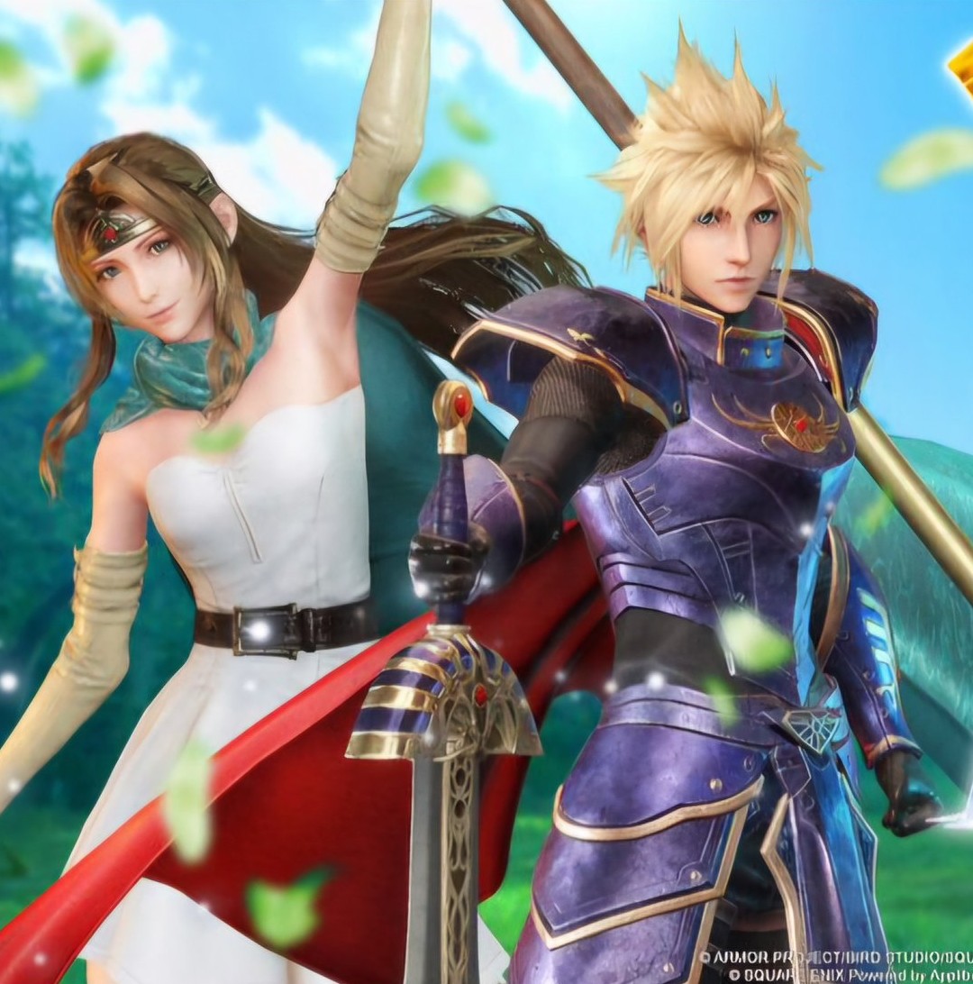 Aerisinthewild's tweet image. #FF7EC Dragon Quest Tact crossover featuring our leads Cloud Strife & Aerith Gainsborough