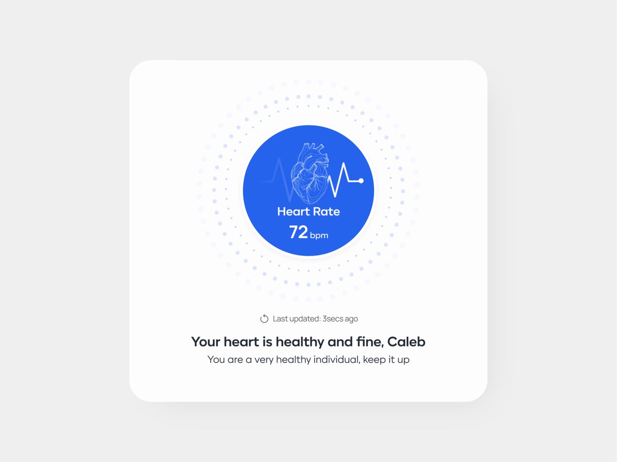 calebnws's tweet image. designed a heart rate card, safe to say my heart is healthy and fine 😌
which of the cards do you prefer?
A (heart illustration) or
B (heart icon)