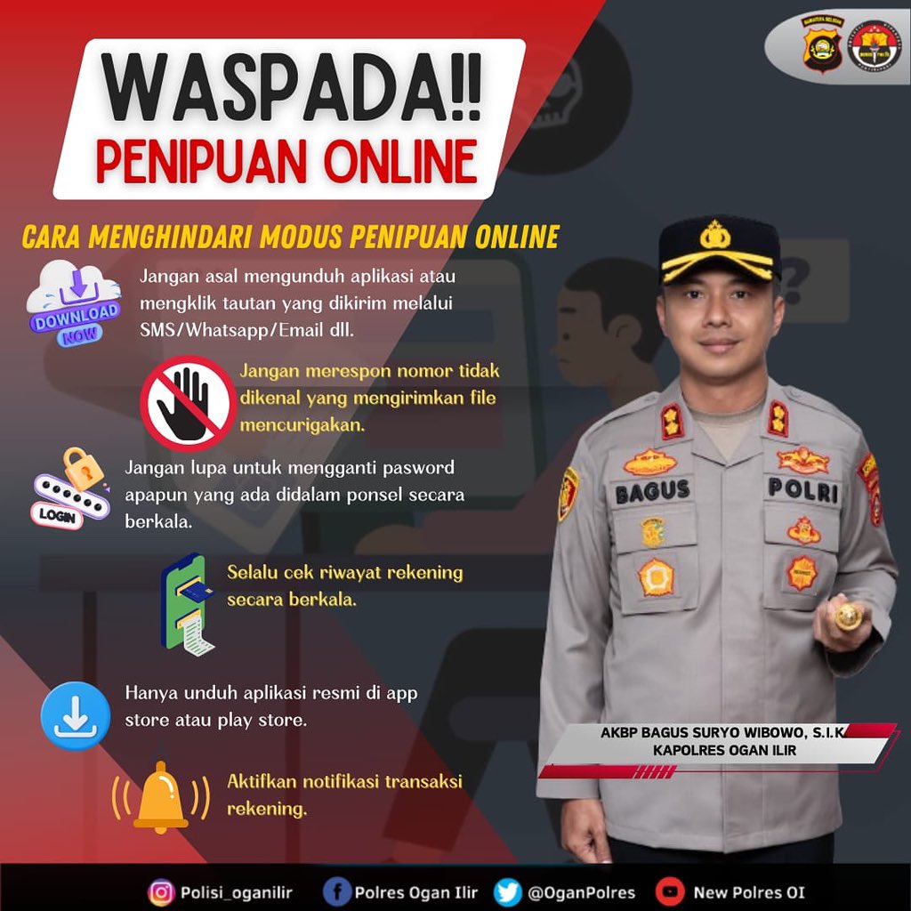 Waspada penipuan 

#BeyondtrustpresisiProgramAGiat1Indikator2 
#Responcepatsebelumviral #Polisioganilir #humaspolresoganilir