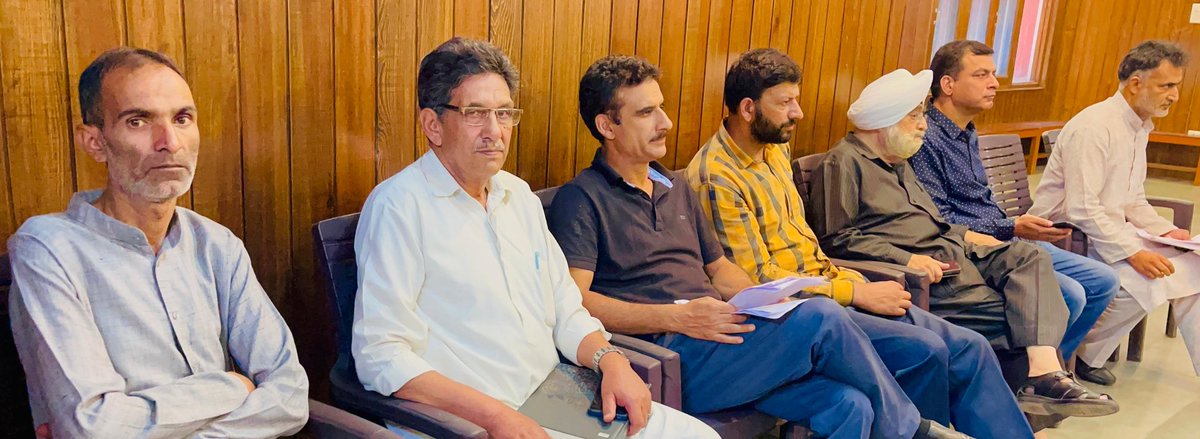 ~Today at Nawa-I-Subh. 

The Honourable Deputy CM <a href="/Surinderch55/">Surinder Choudhary</a> visited the central JKNC office, Nawa-I-Subh today. He interacted with dozens of delegations from across J&amp;K and ensured on the spot redressal of their grievances. Later, he held a detailed interaction with the
