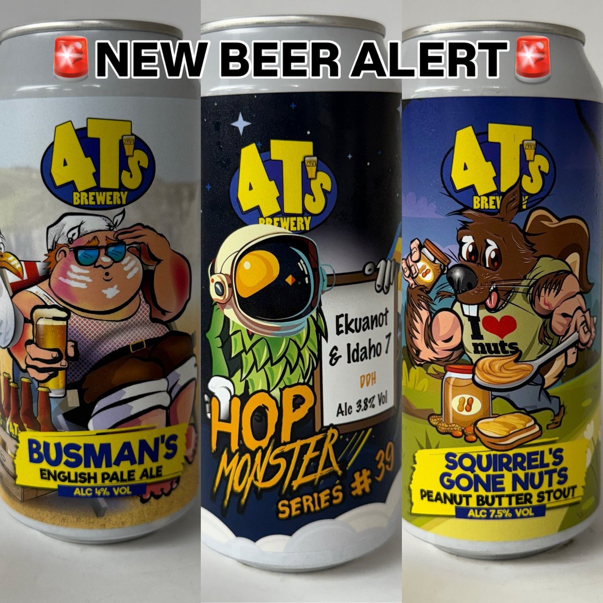 ‼️FRESH TINNIES‼️

Now available from the online shop or come on down to WA4 1PL OPEN till 4PM 🍻

4tsbrewery.co.uk/category/cans/