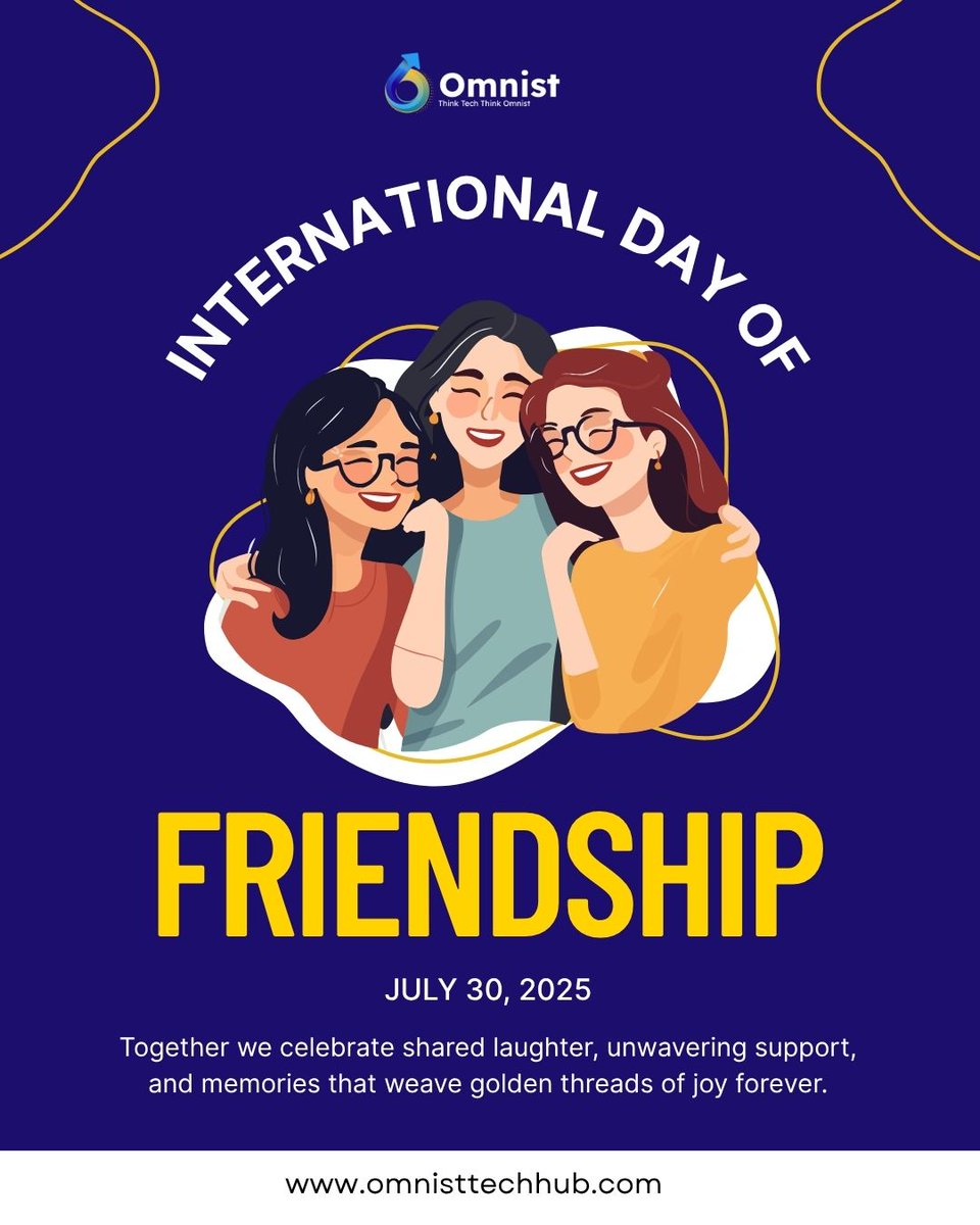 👯‍♀️Happy International Day of #Friendship!💙
At #Omnist, we believe that strong bonds create strong teams and vibrant communities.
Today, let’s celebrate the friends who make life better — one laugh, one memory, and one moment at a time.
Tag your work buddies and say THANK YOU! 💬