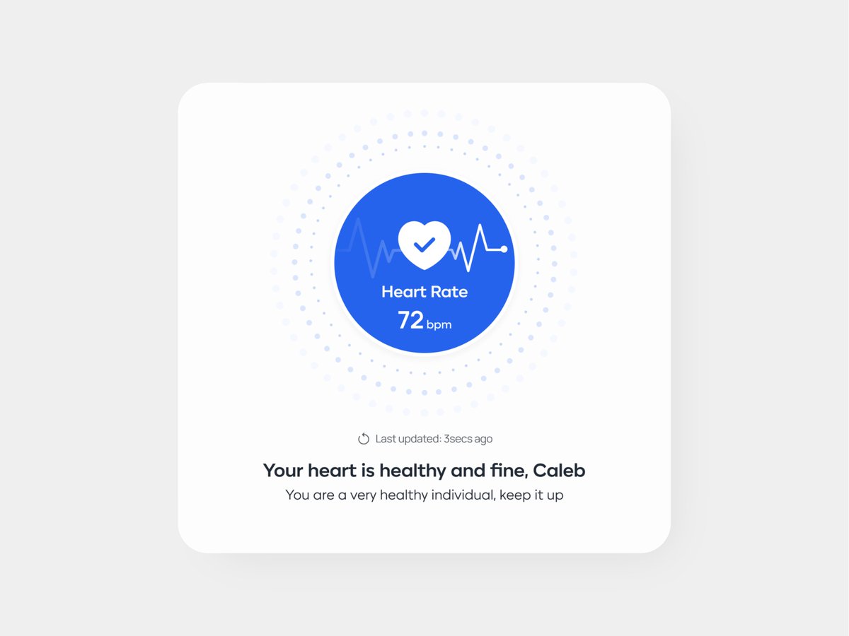 calebnws's tweet image. designed a heart rate card, safe to say my heart is healthy and fine 😌
which of the cards do you prefer?
A (heart illustration) or
B (heart icon)