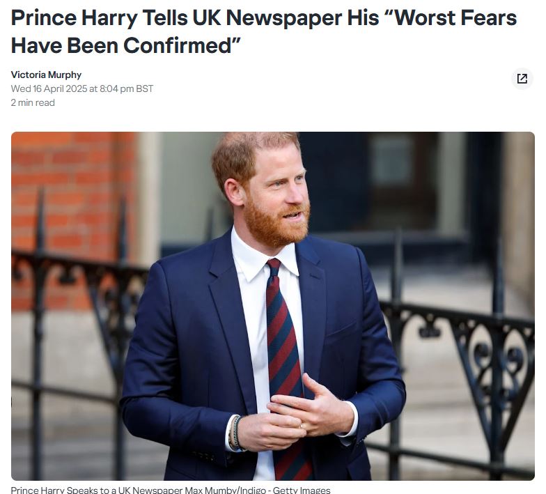 according2_taz's tweet image. So Harry has hinted that he has enough material for SPARE 2.0, he revealed that he has evidence that will shock the public, as it was so damaging.
Do we think that Harry will resort to blackmailing his family because he has certainly been dropping some threats?
Thoughts?