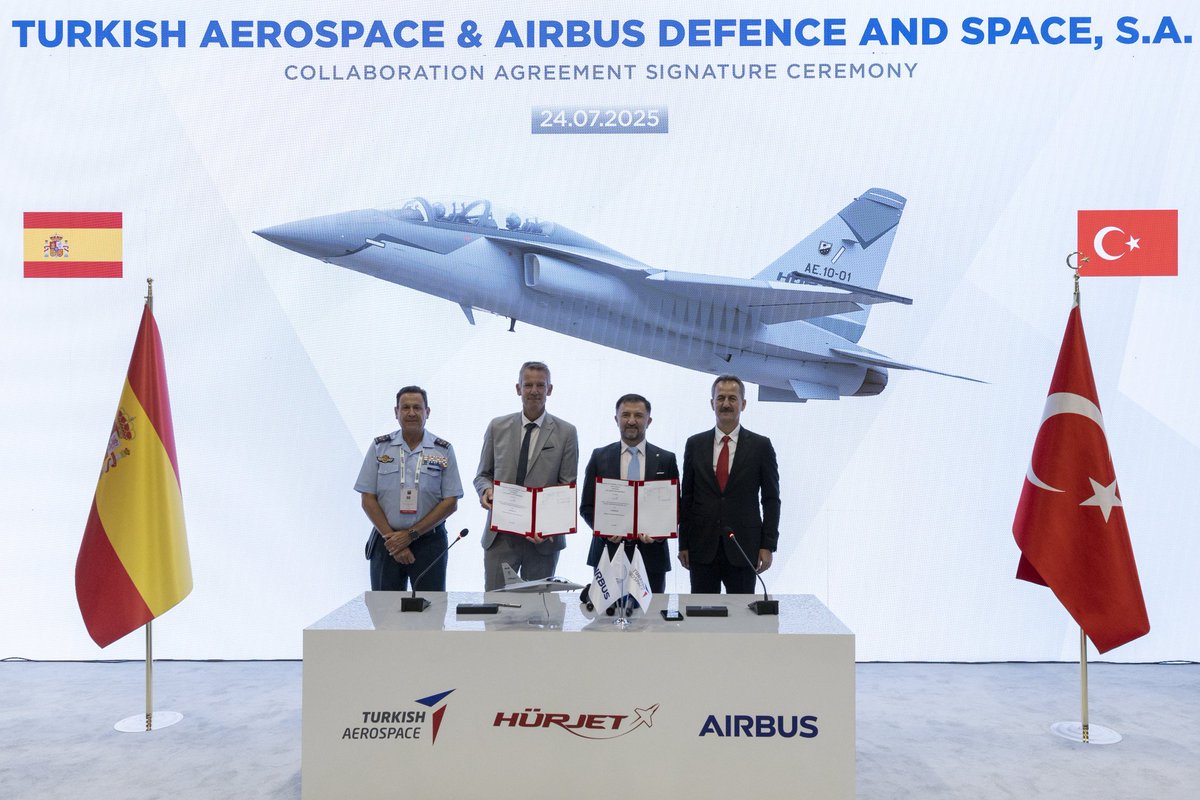 dronesdeguerra's tweet image. 🇪🇸🇹🇷Se ha anunciado el número de HÜRJET que se exportarán a España!
@TUSAS_TR y @AirbusDefence han firmado un memorando de entendimiento para el suministro de hasta 30 HÜRJET a España
