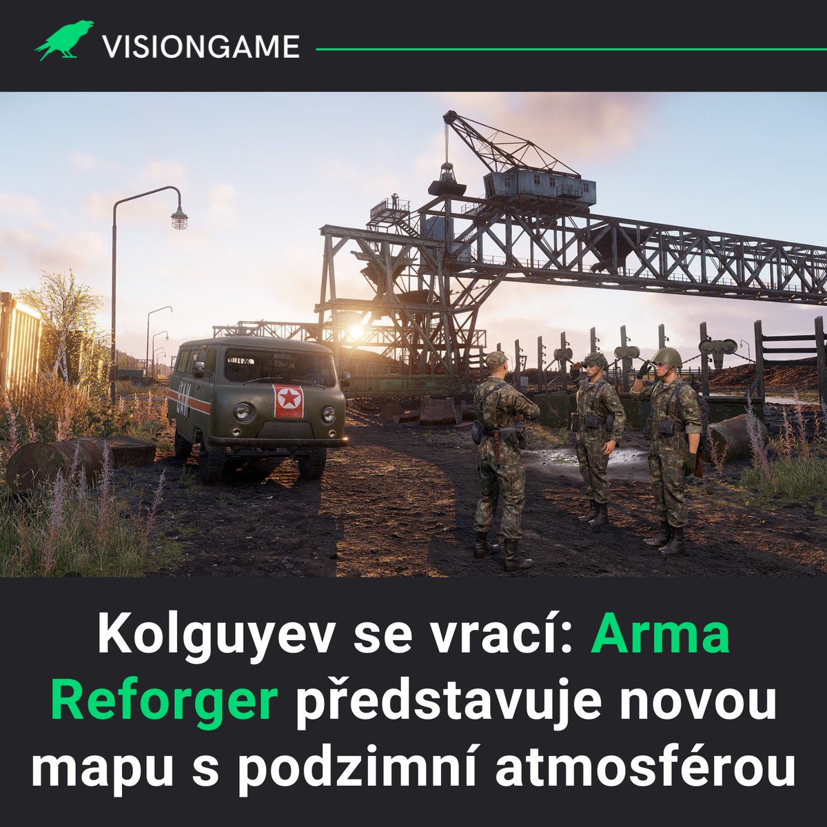 visiongamecz's tweet image. Studio Bohemia Interactive představilo novou oficiální mapu pro hru Arma Reforger, která potěší nejen veterány série. Kolguyev, známý ostrov z původní hry Operation Flashpoint, se vrací – tentokrát kompletně přepracovaný v moderním Enfusion enginu. visiongame.cz/kolguyev-se-vr…