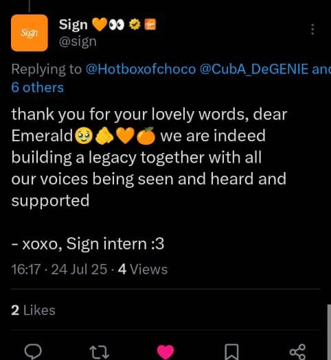 Day 37 of my "LETTERS TO SIGN"  series.

DEAR <a href="/sign/">Sign 🧡👀</a>,
Do you know I almost skipped today and that's cause my scalp is on fire and literally breathing too..... Pathetic 🤧🤧

Okay about yesterday, I didn’t actually think a reply would shake me like that.
But when I saw your words,