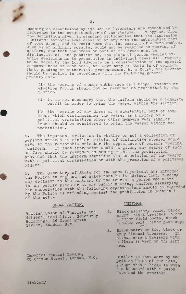 HLHArchives's tweet image. Special Order, Argyllshire Constabulary, 1937, re banning of political uniforms in public spaces/meetings (Public Order Act 1936). Examples given include Oswald Mosley's British Union of Fascists and National Socialists.
(R91/F/4/3)
#archives #History #HLH