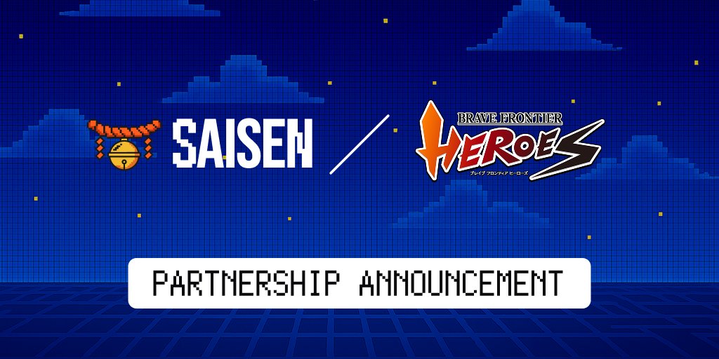 Brave Frontier Heroes 🤝 Saisen

We’re thrilled to announce our partnership with Brave Frontier Heroes (<a href="/bfheroes_pr/">【公式】ブレヒロ(ブレイブ フロンティア ヒーローズ)</a>), BCG powered by a legendary IP on the Oasys chain!

BPC holders on Oasys L1 will unlock exclusive rewards when Saisen launches.
