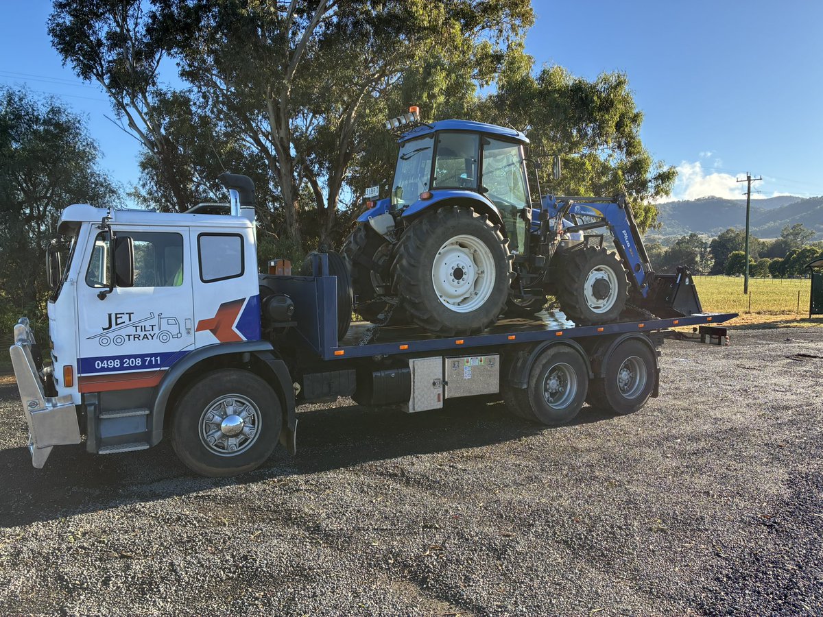 55Wooda's tweet photo. As AgQuip 2025 draws closer, planning ahead is crucial. Book your equipment transport to or from site early with JET Tilt Tray! 
Contact us today to discuss your requirements.
JET Tilt Tray
Ph: 0498208711. https://t.co/Bm3UtwiEy9