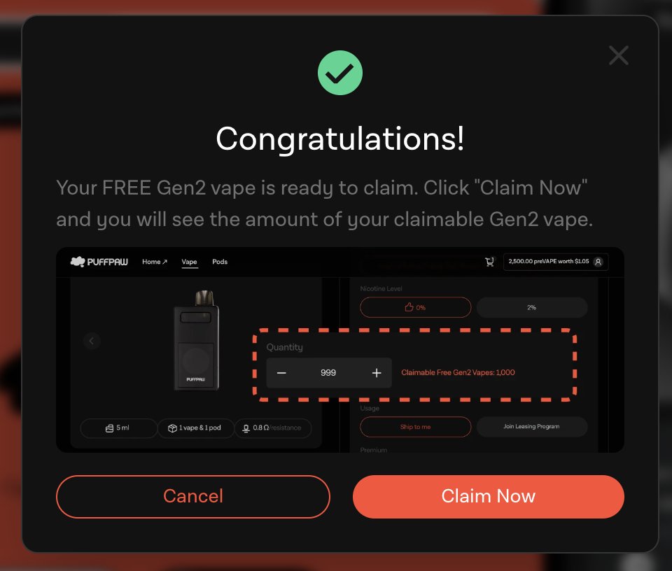 zacxbt's tweet image. burn your @puffpaw_xyz puff pass to get a free gen2 vape @ staking.puffpaw.xyz 🔥💨 (ends soon)