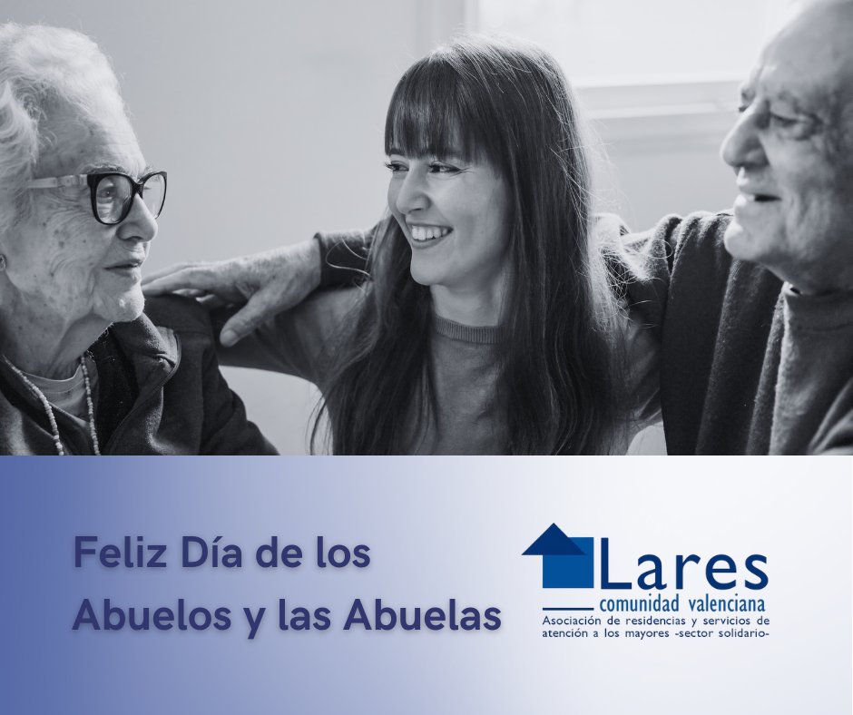 Mañana 26 de julio es el Día de los Abuelos y las Abuelas. Una fecha que pone en valor los vínculos, la memoria compartida y el afecto que une generaciones. Desde <a href="/LaresCV/">Lares C.Valenciana</a> visibilizamos su papel activo como parte fundamental de la vida familiar y social. ¡Feliz Día!