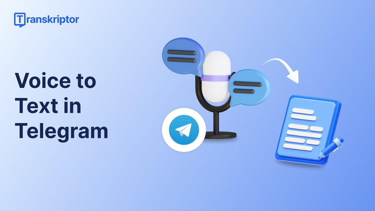 TranskriptorApp's tweet image. 🎧 Got a voice message you can&apos;t listen to? 
Here’s how to turn it into text—fast: 

1️⃣ Open the audio in Telegram 
🔁 Send it to a transcription tool 
📝 Review the auto-text 
📋 Copy &amp;amp; paste, done! 

🔓 Sometimes silence speaks louder. 
 #AudioToText #ProductivityTools