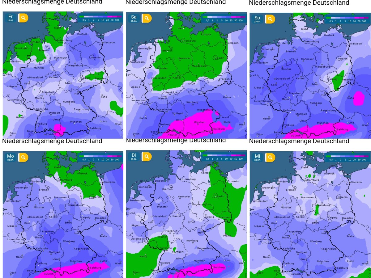 ChristophBeisl1's tweet image. Nächstes #Hochwasser im Süden?
In den nächsten Tagen fallen in Südbayern 100 bis 200 Liter Regen auf den Quadratmeter.
Es wird auf jeden Fall zu lokalen Überschwemmungen kommen.
Da auch in Österreich extrem viel Regen fällt, wird der Inn Hochwasser bekommen.