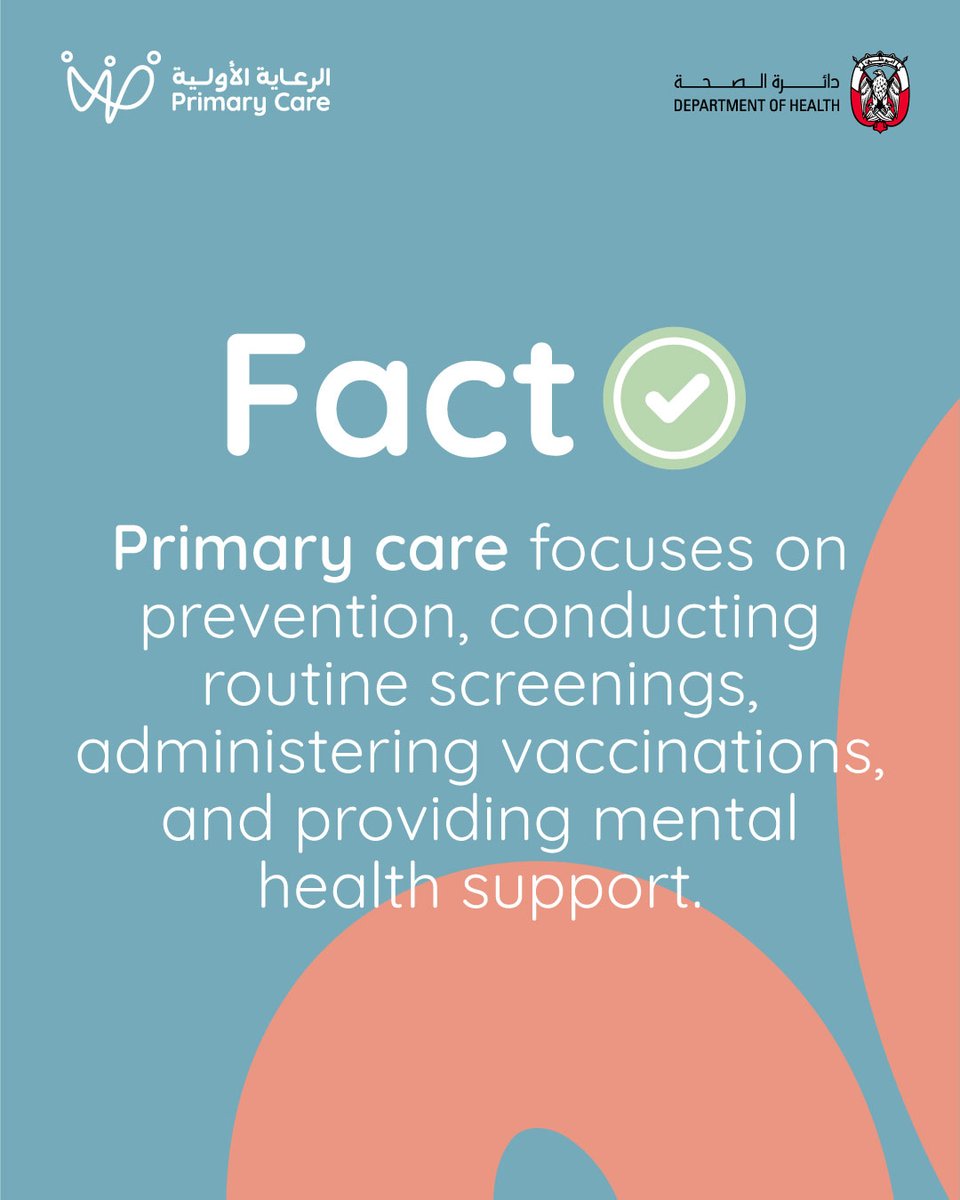 DoHSocial's tweet image. Primary Care isn’t just for sneezes and sniffles! A family doctor manages chronic conditions like diabetes, high blood pressure and asthma, focuses on prevention, provides mental health support, conducts routine screenings and offers ongoing health guidance.