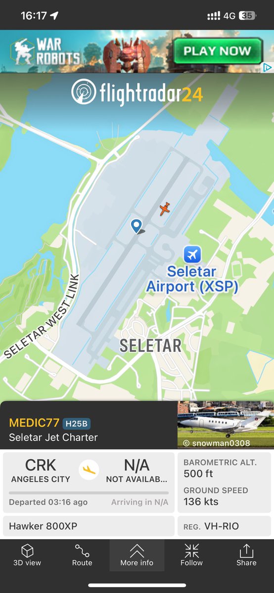 Pome2005's tweet image. ข้อมูลปัจจุบันเครื่องบินส่วนตัวของฮุนเซนได้ลงจอดที่สิงคโปร์ หลังจากออกจากเกาหลีใต้ช่วงเช้าที่ผ่านมา และแวะฟิลิปปินส์ ก่อนจะเดินทางต่อมาที่สิงคโปร์

#ไทยนี้รักสงบแต่ถึงรบไม่ขลาด  
#ไทยกัมพูชา
#cambodiaopenedfire