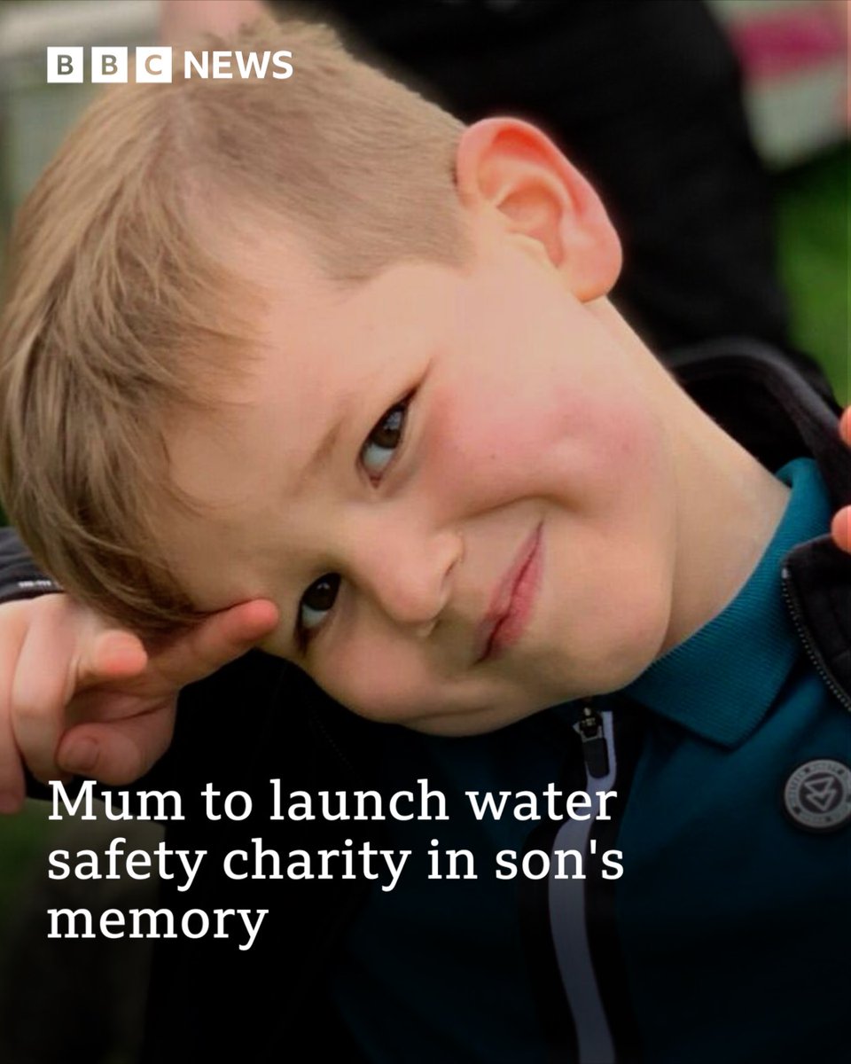 bbchw's tweet image. The mother of an eight-year-old boy who died after being pulled from a river is launching a water safety charity is his memory 鉂わ笍
Read Rebecca Hinde's story here: bbc.in/4kWJFc3